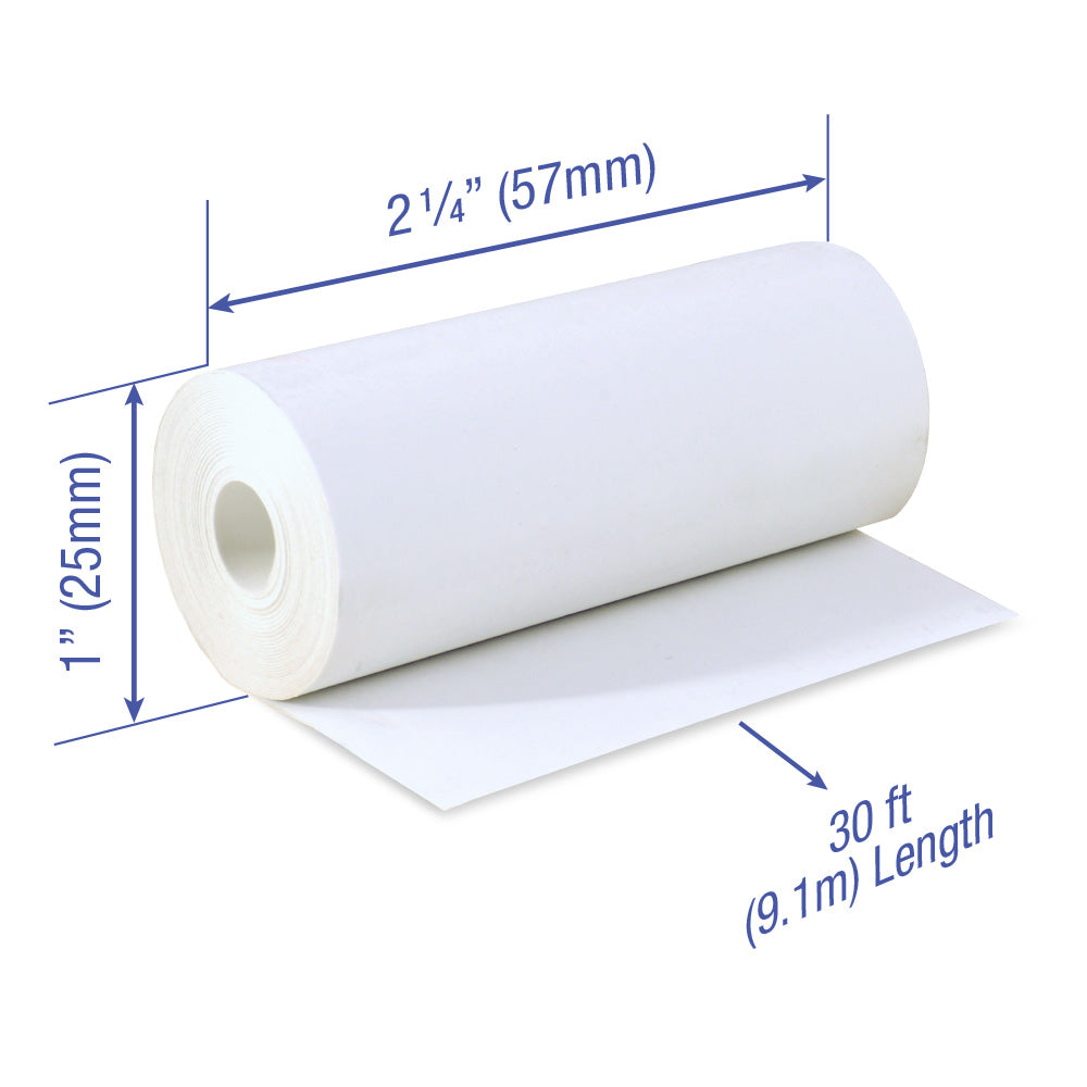 Thermal Paper 2 1/4 x 30 ft x 25mm CORELESS BPA Free 144 rolls