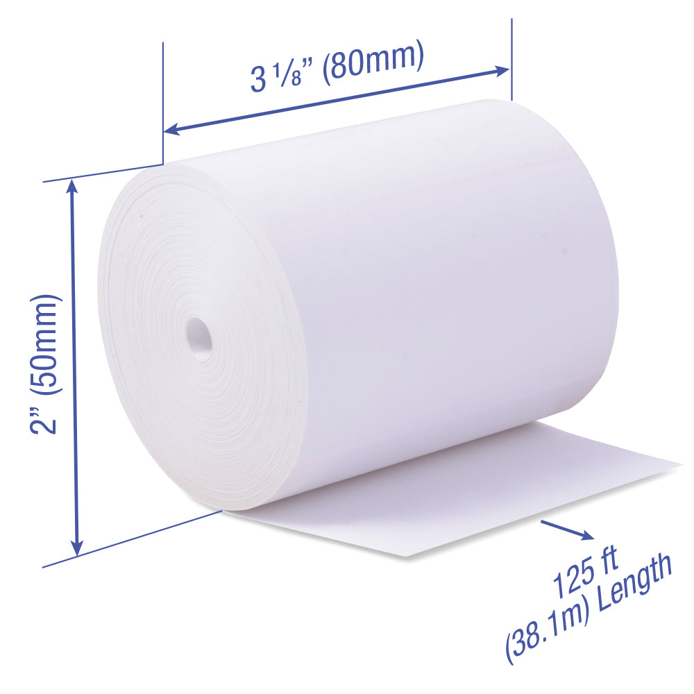 Thermal Paper 3 1/8 x 110 ft x 47mm CORELESS BPA Free 40 rolls