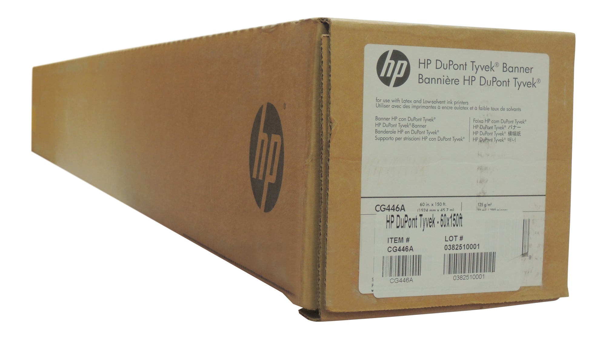 HP CG446A Dupont Tyvek 60 inch x 150 feet, 3" core, Latex compatible